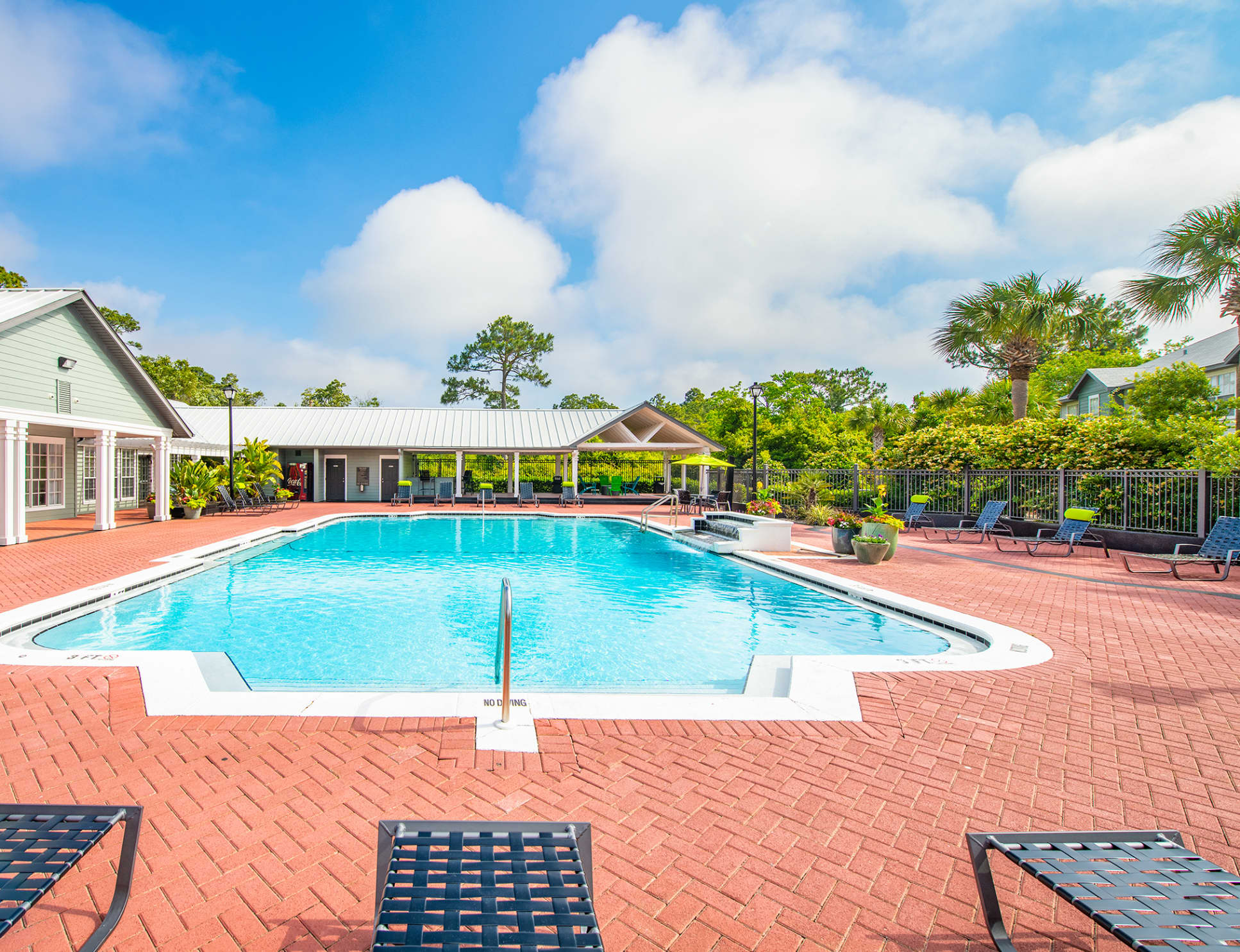 Pool at The Club at Panama Beach luxury apartment homes in Panama City Beach, FL