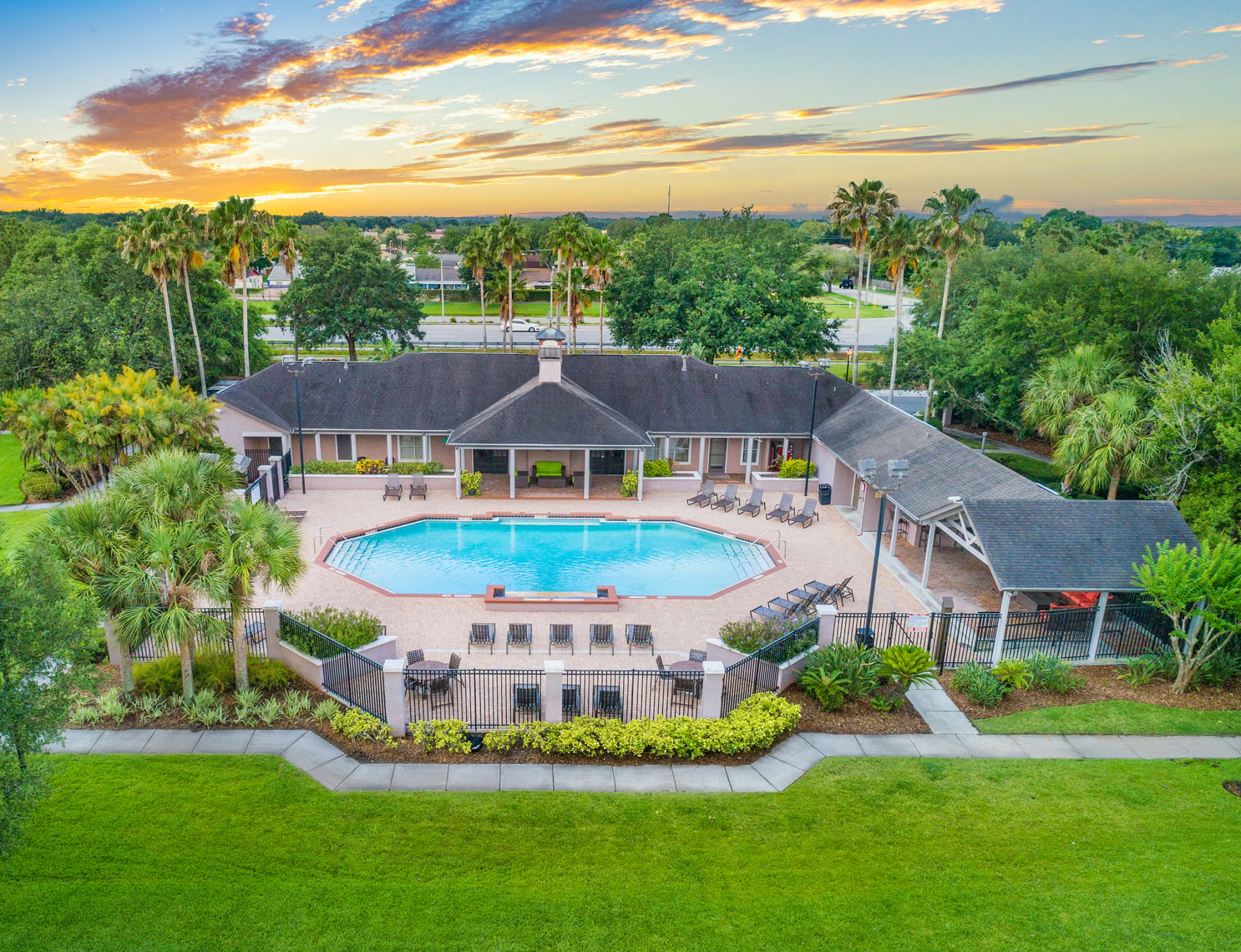 Pool at The Paddock Club Brandon luxury apartment homes in Tampa, FL