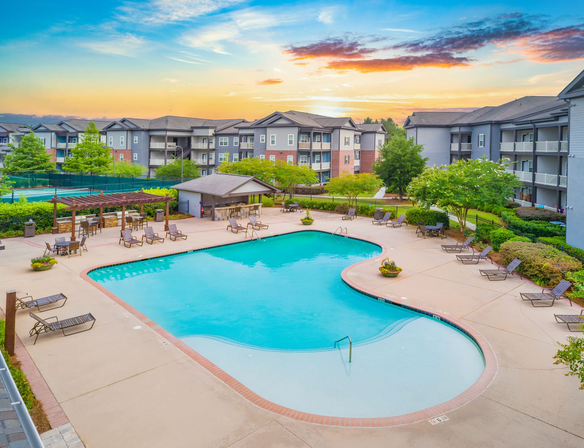 Pool at Avala at Savannah Quarters luxury apartment homes in Savannah, GA