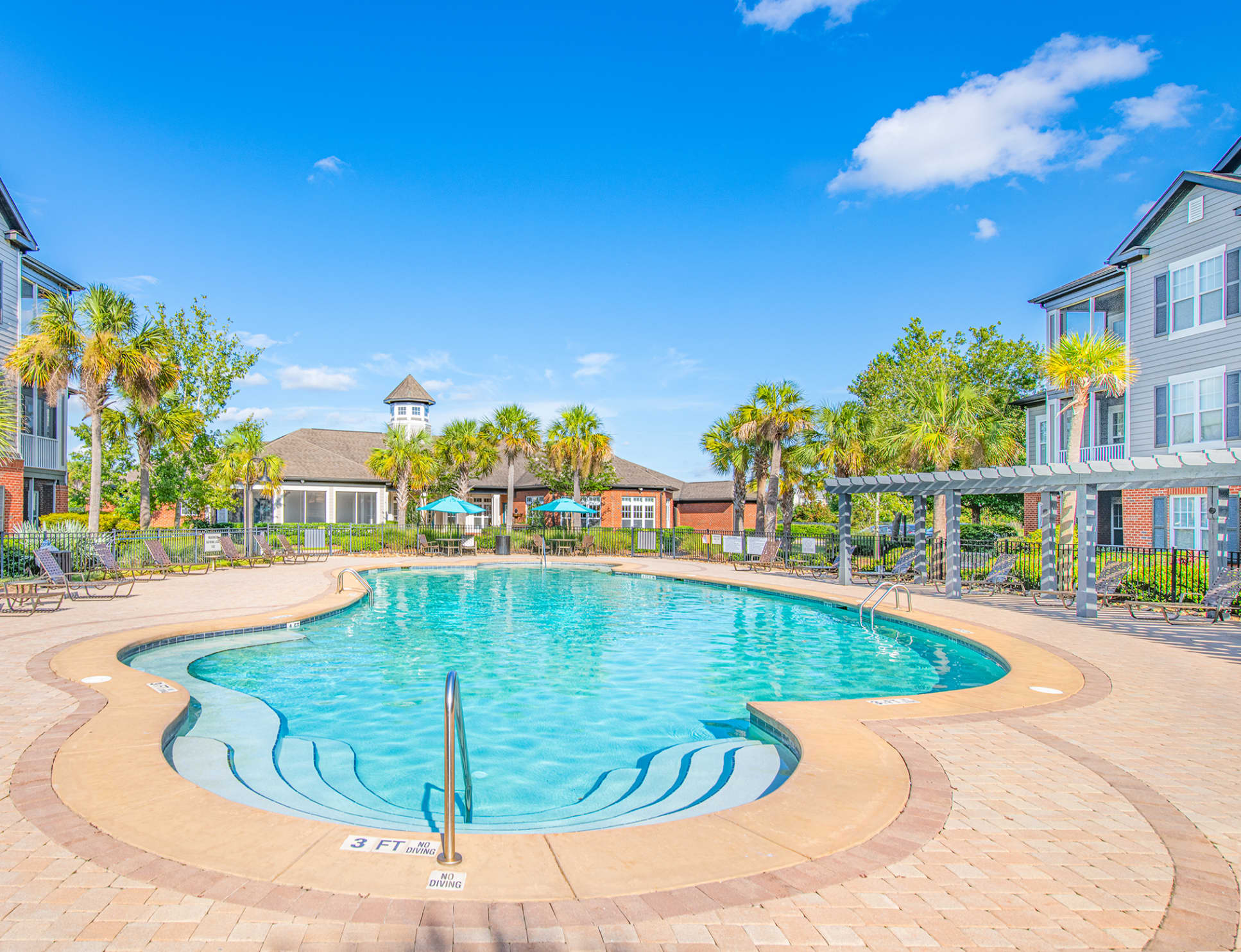 Pool at Colonial Grand at Godley Lake luxury apartment homes in Savannah, GA