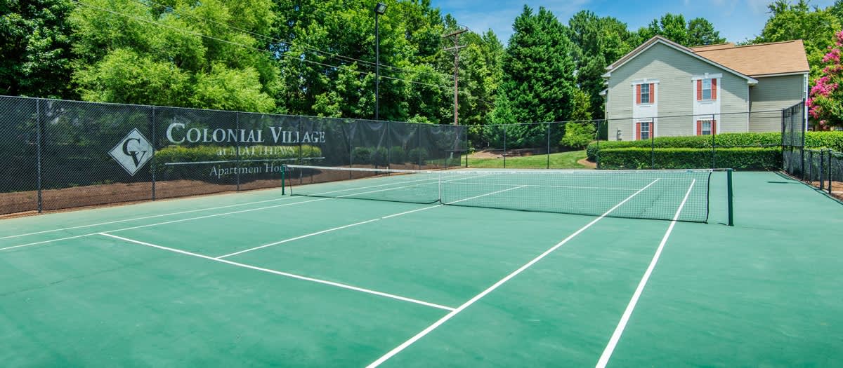 Tennis Court at MAA Fifty One luxury apartment homes in Charlotte, NC