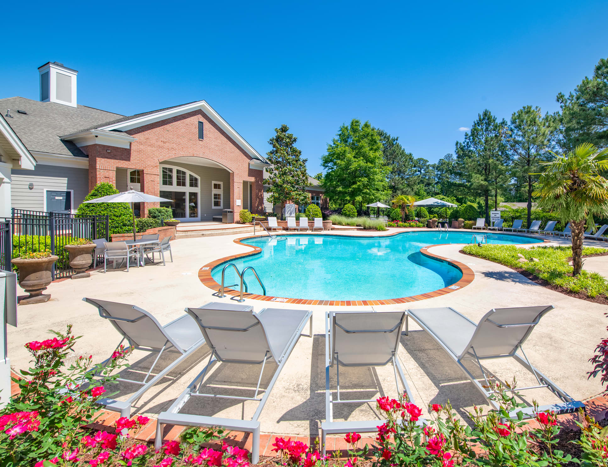 Pool area at MAA Brier Falls in Raleigh, NC