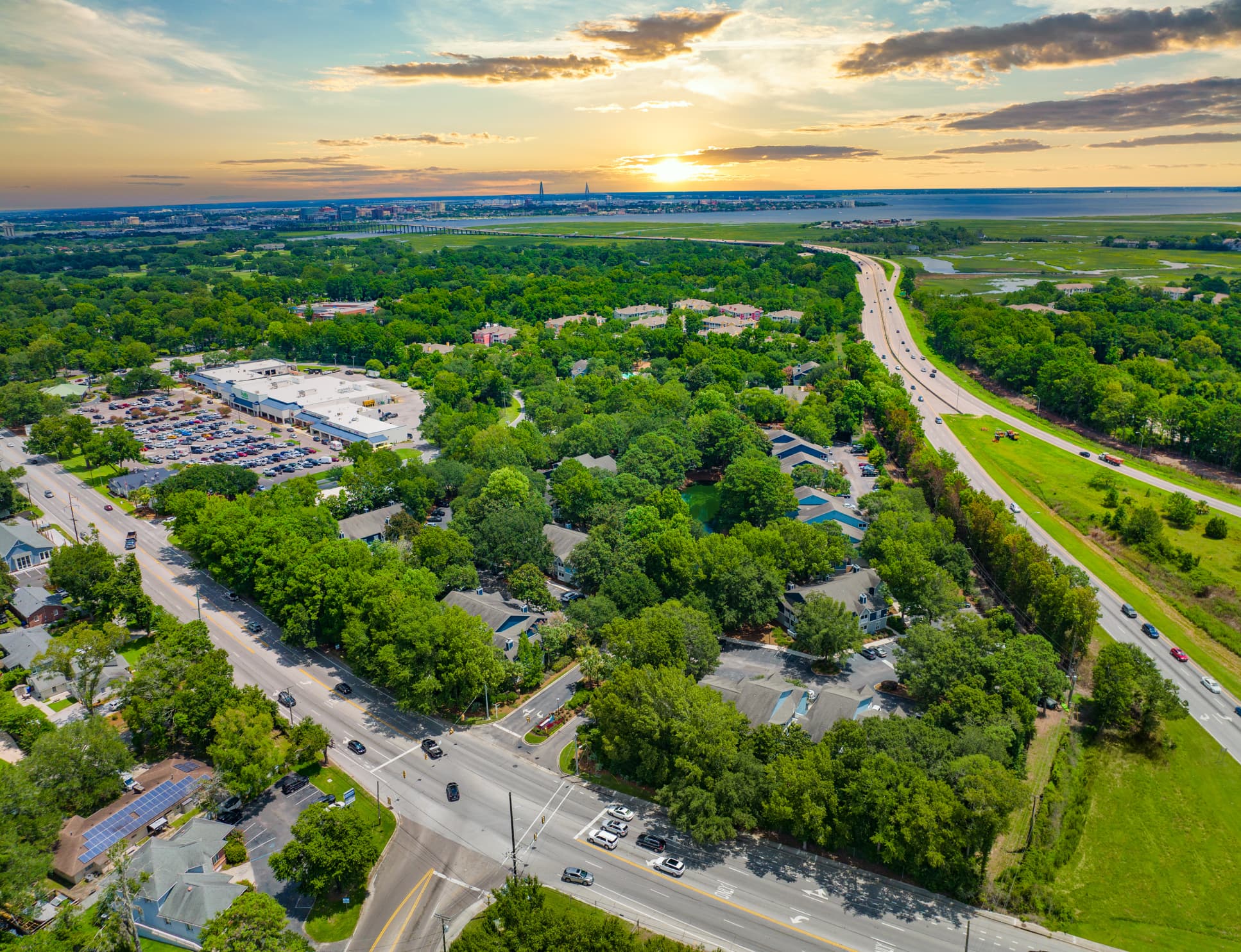 Aerial View at Quarterdeck at James Island in Charleston, SC