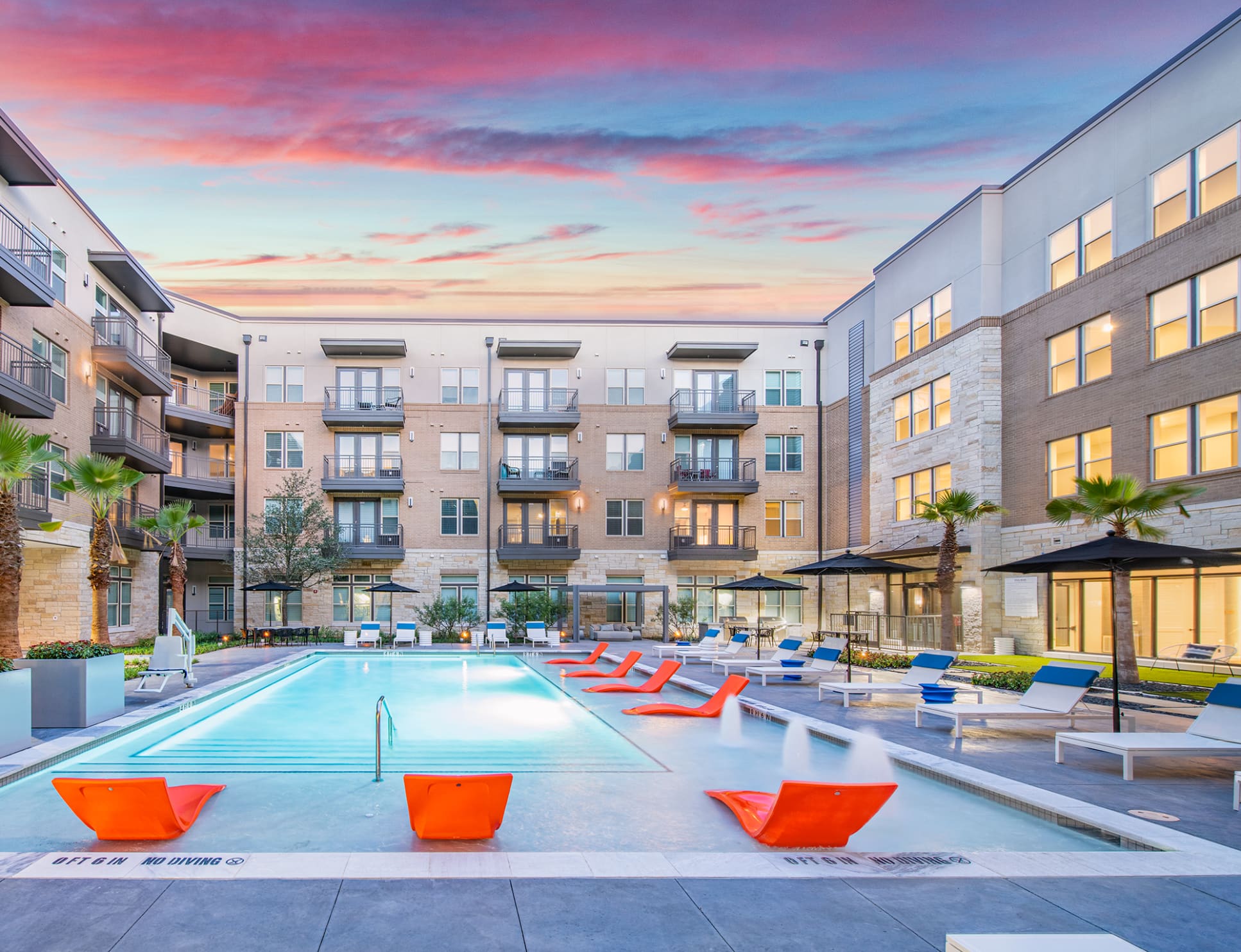Pool at MAA Frisco Bridges luxury apartment homes in Dallas, TX