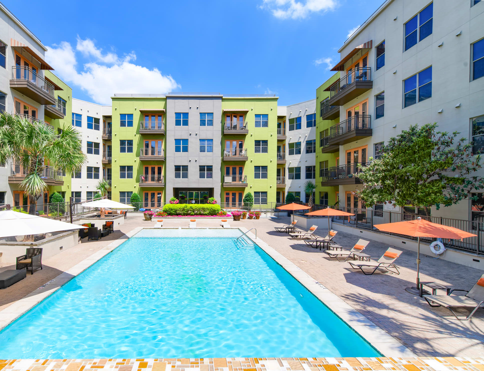 Pool at MAA Katy Trail luxury apartment homes in Dallas, TX
