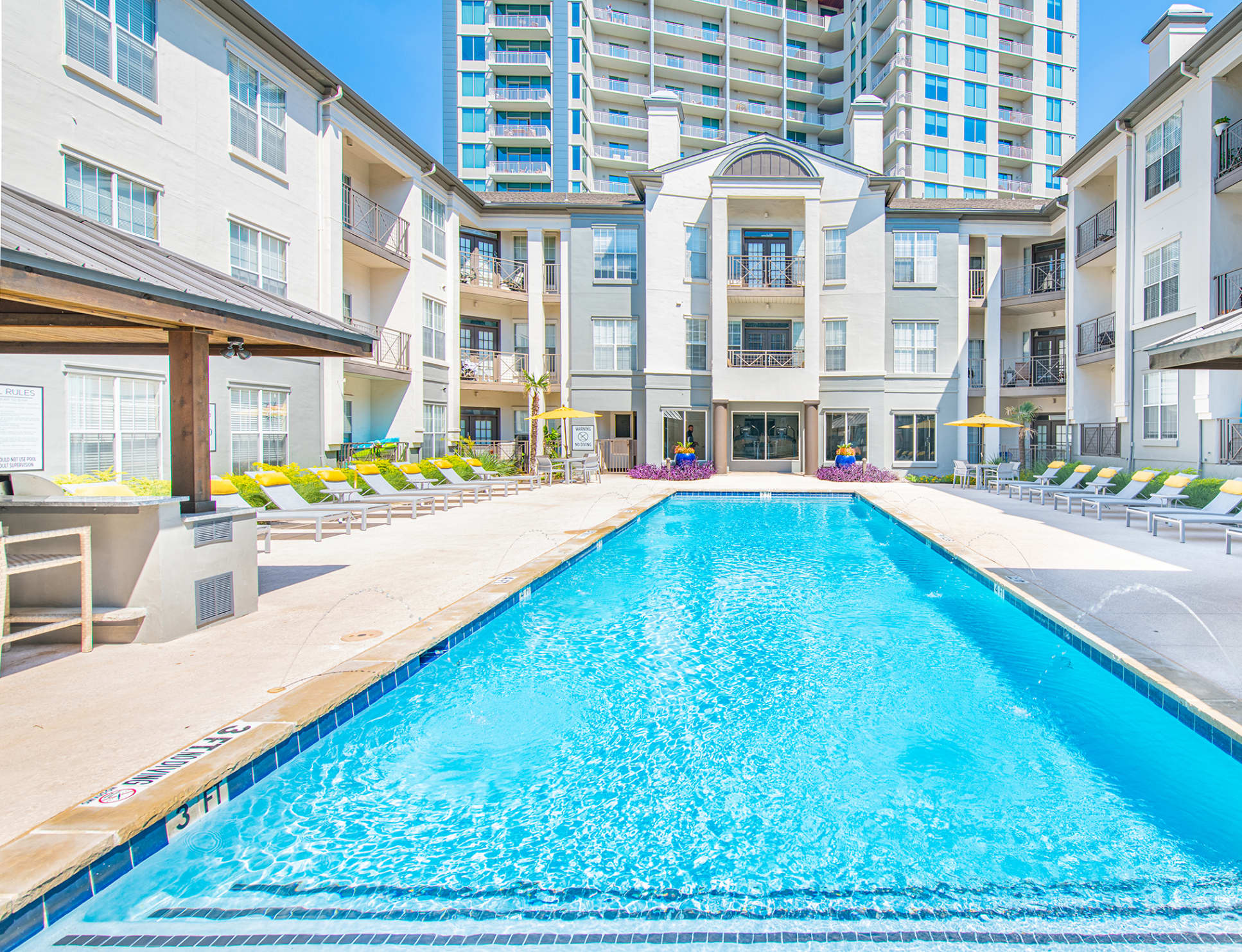 Pool at MAA McKinney Ave luxury apartment homes in Dallas, TX