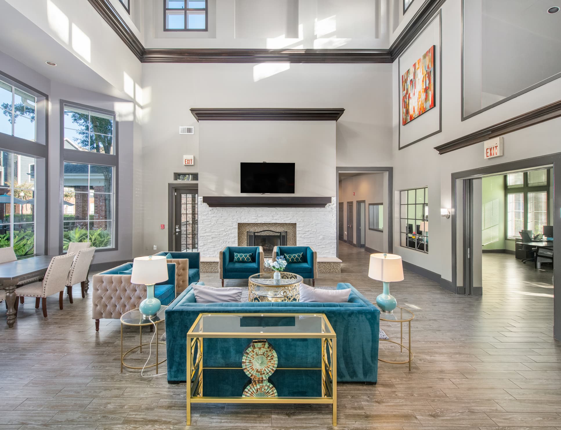 Clubhouse interior at MAA Kirkwood in Houston, TX