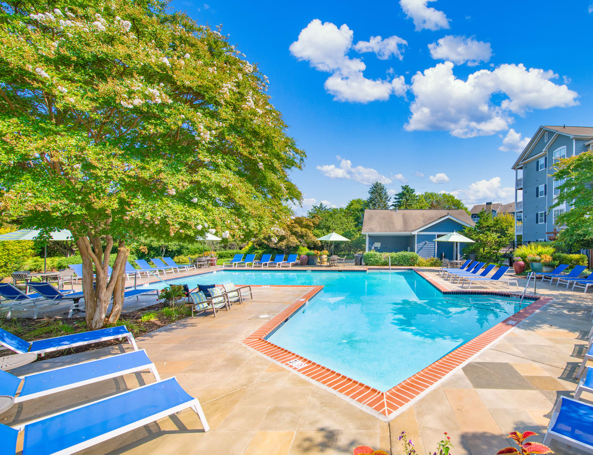 Pool at Post Corners luxury apartment homes in Centreville, VA near Washington, DC