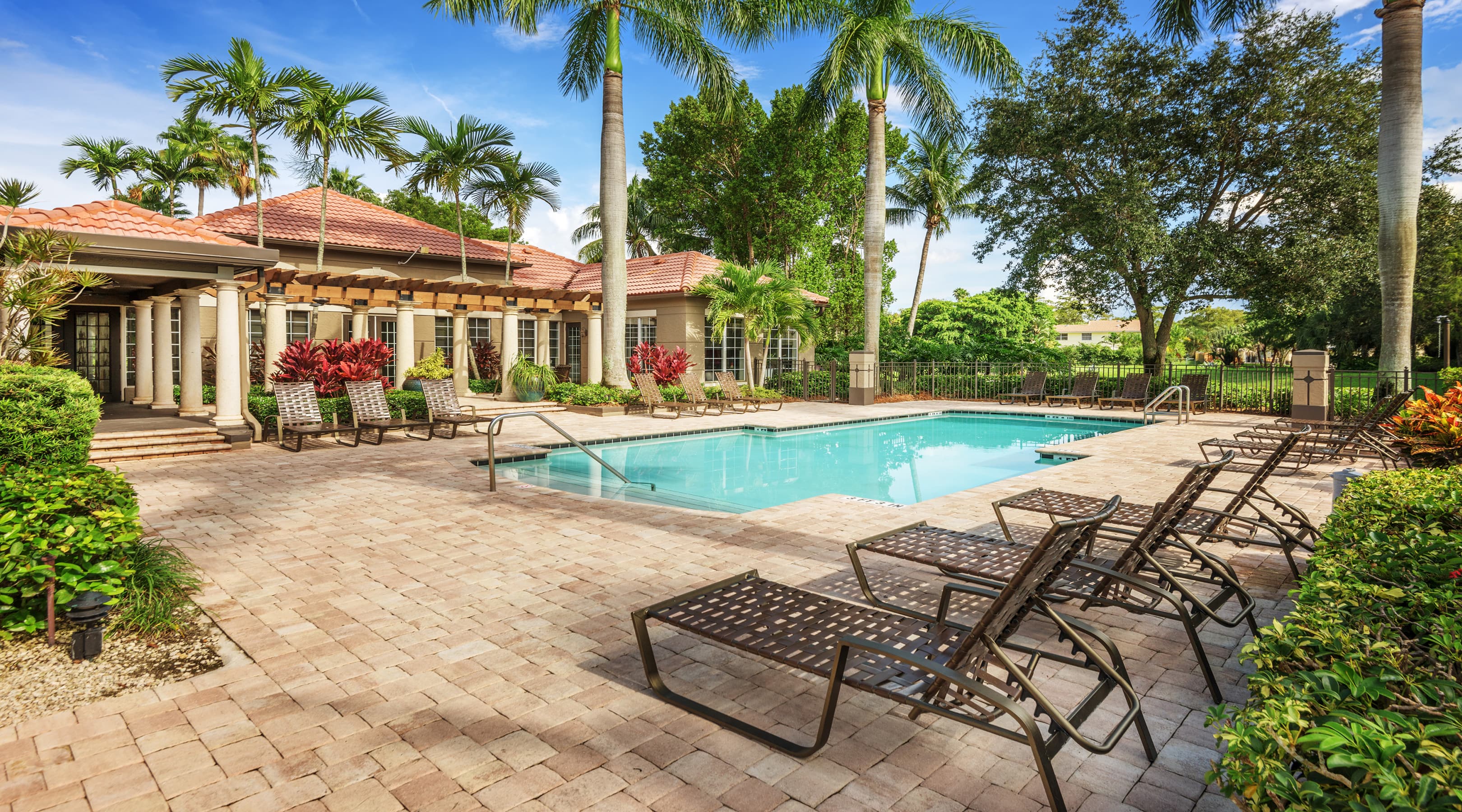 Pool at Preserve at Coral Square luxury apartment homes in Coral Springs, FL