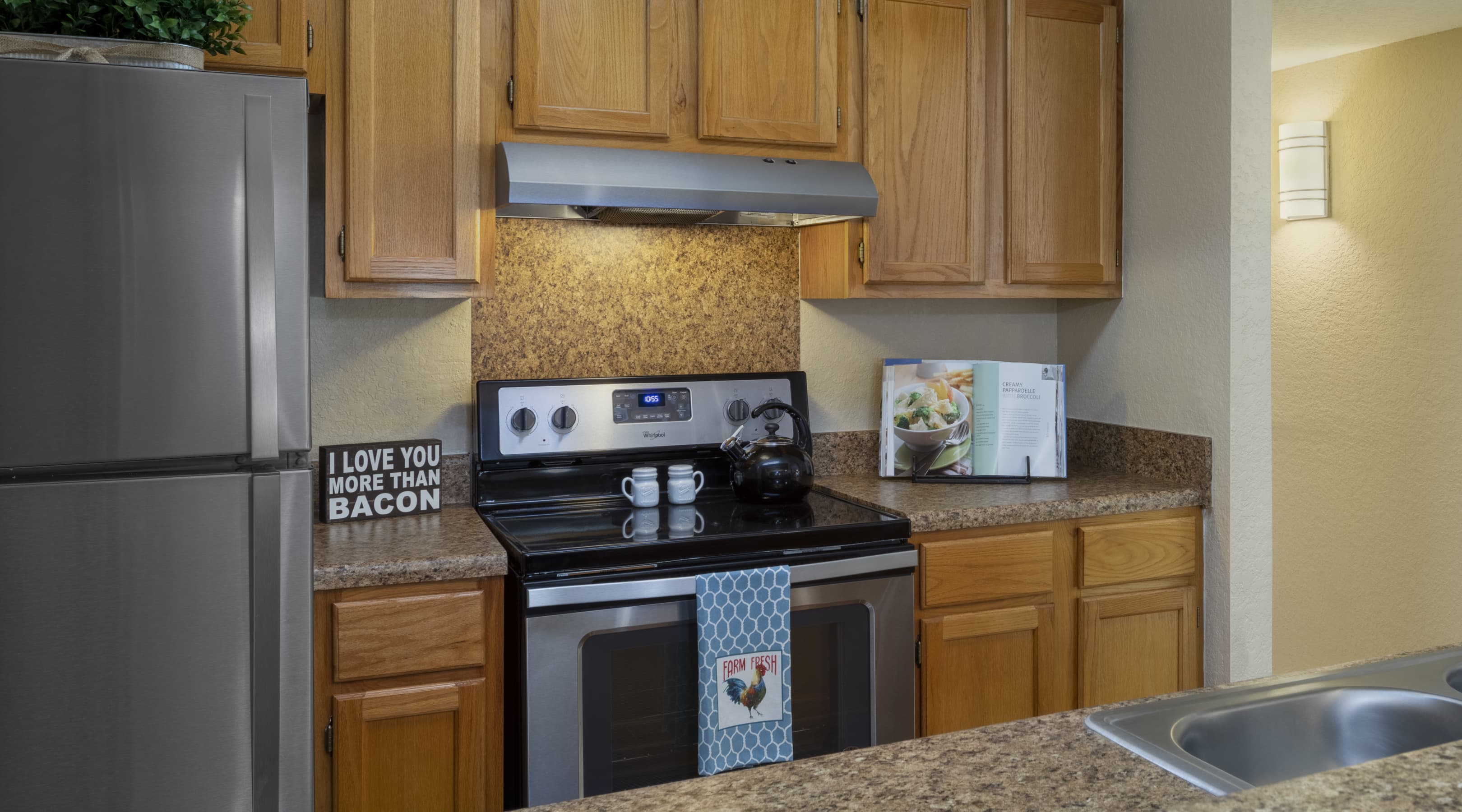 Kitchen at The Paddock Club Gainesville luxury apartment homes in Gainesville, FL