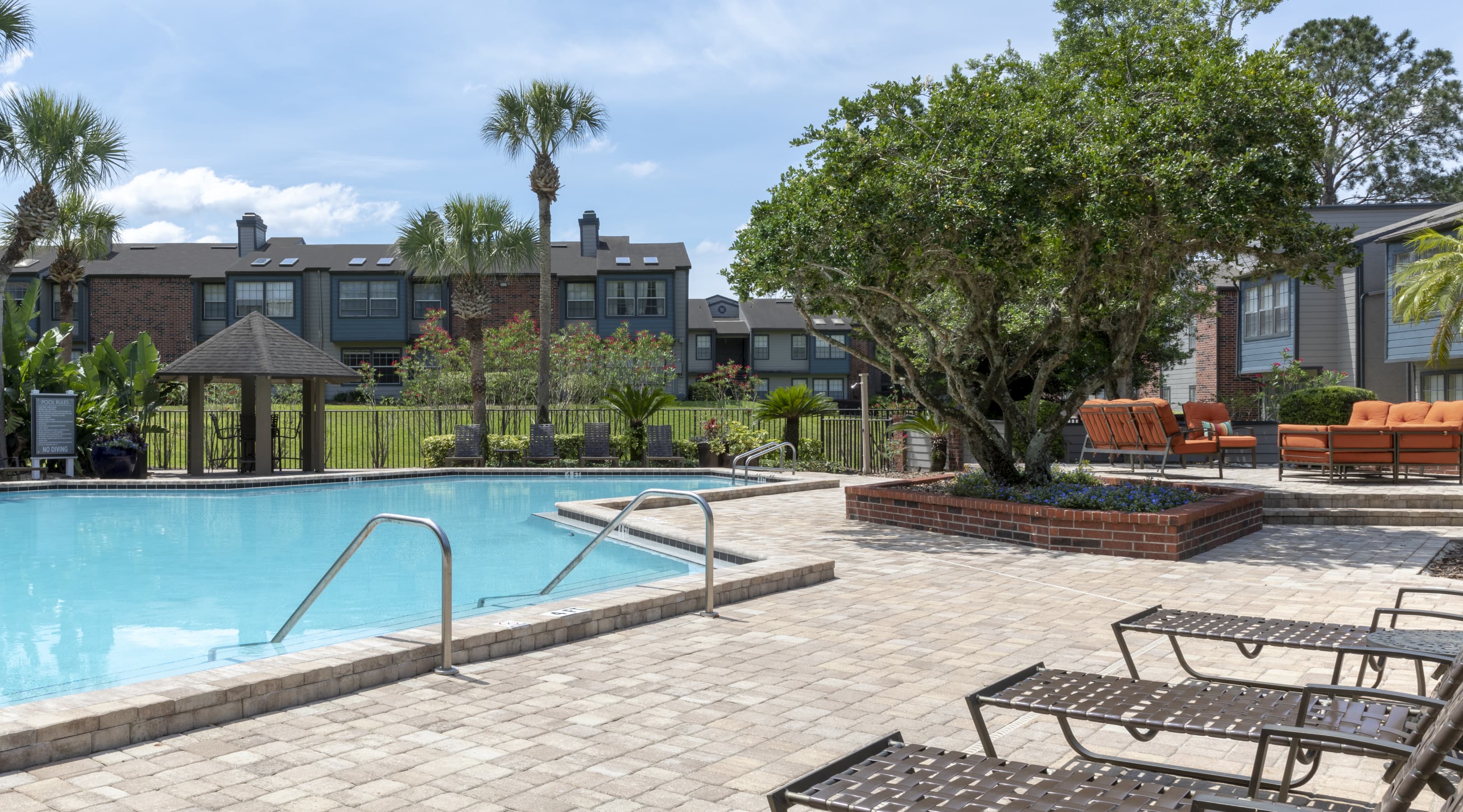 Pool at Tiffany Oaks luxury apartment homes in Orlando , FL