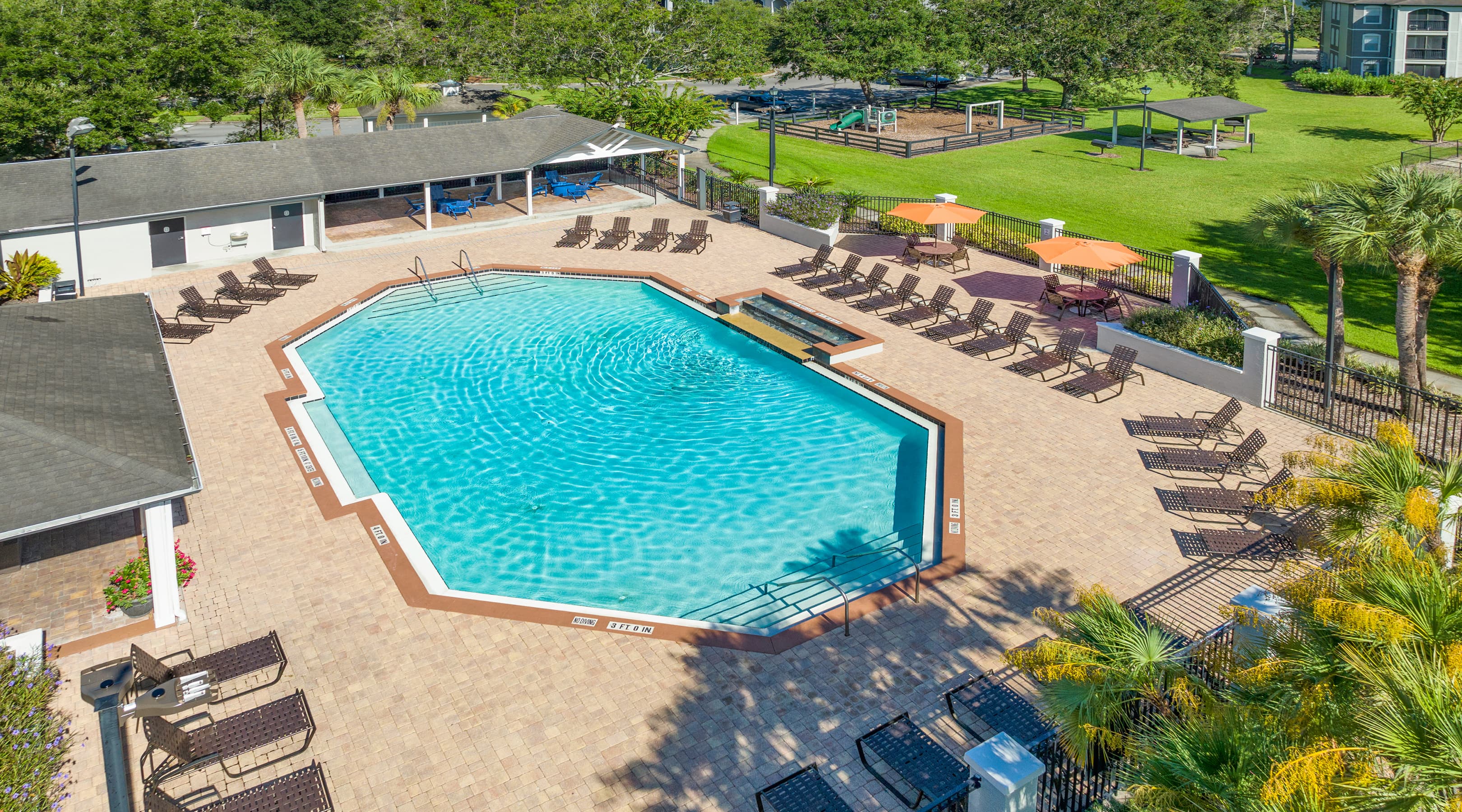 Aerial Pool Shot at MAA Brandon in Tampa, FL