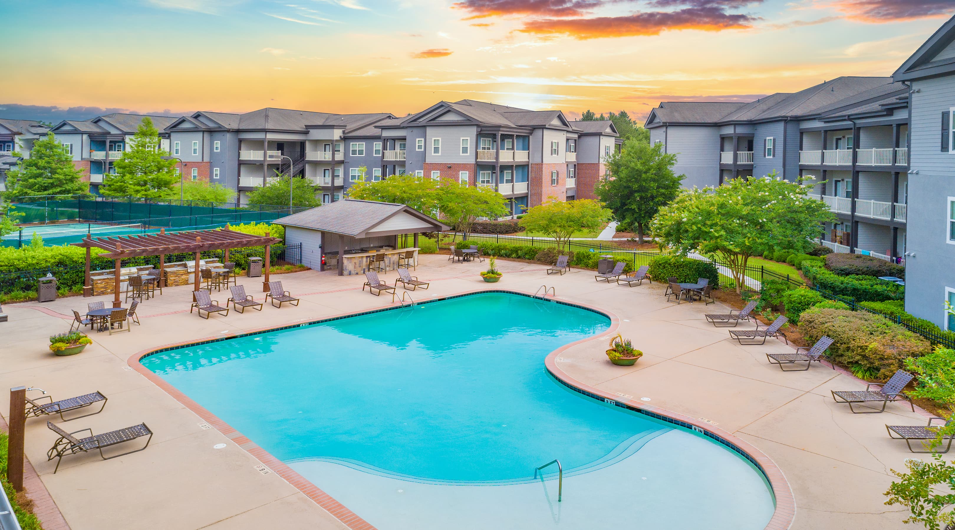 Pool at Avala at Savannah Quarters luxury apartment homes in Savannah, GA