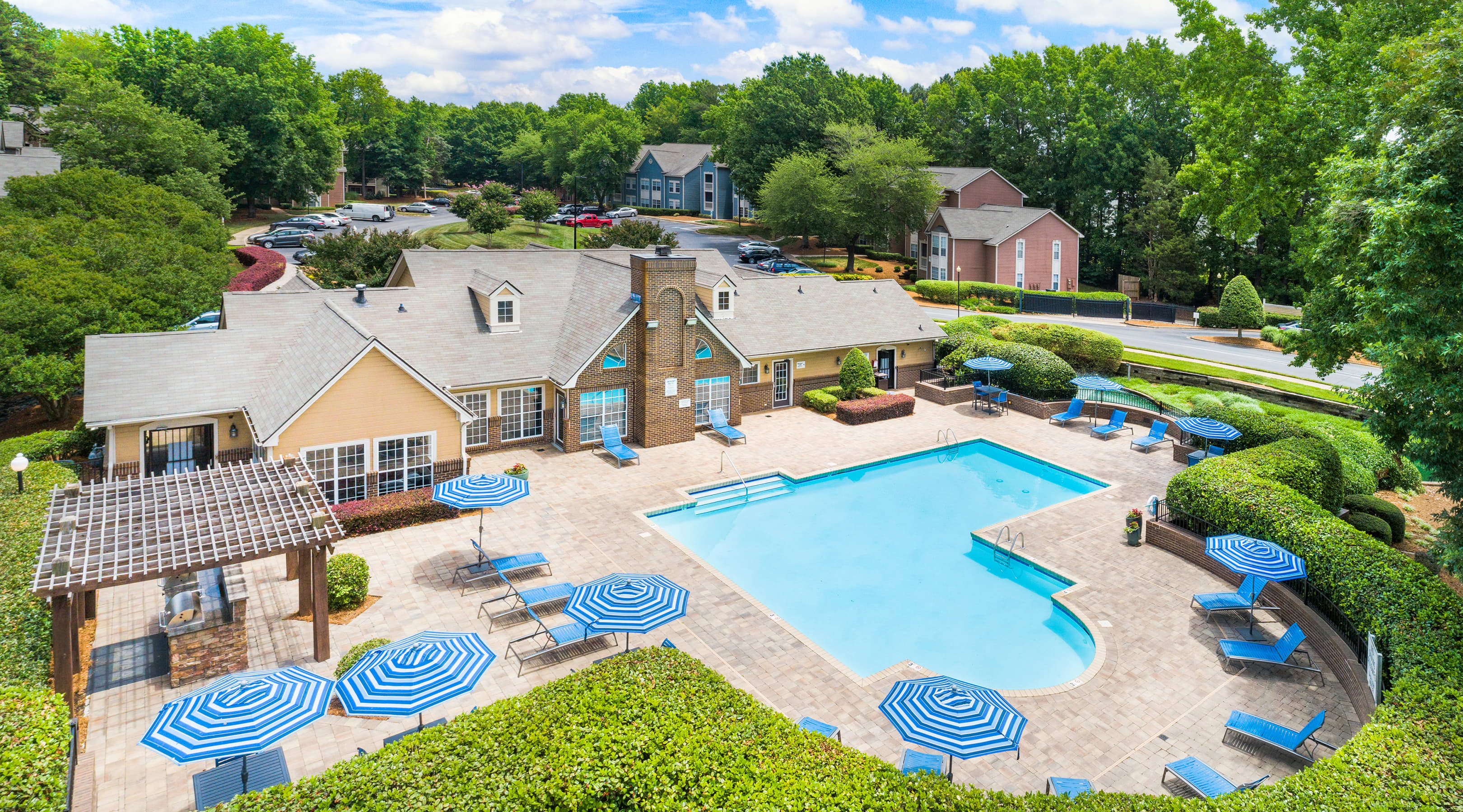 Pool at MAA Fifty One luxury apartment homes in Charlotte, NC