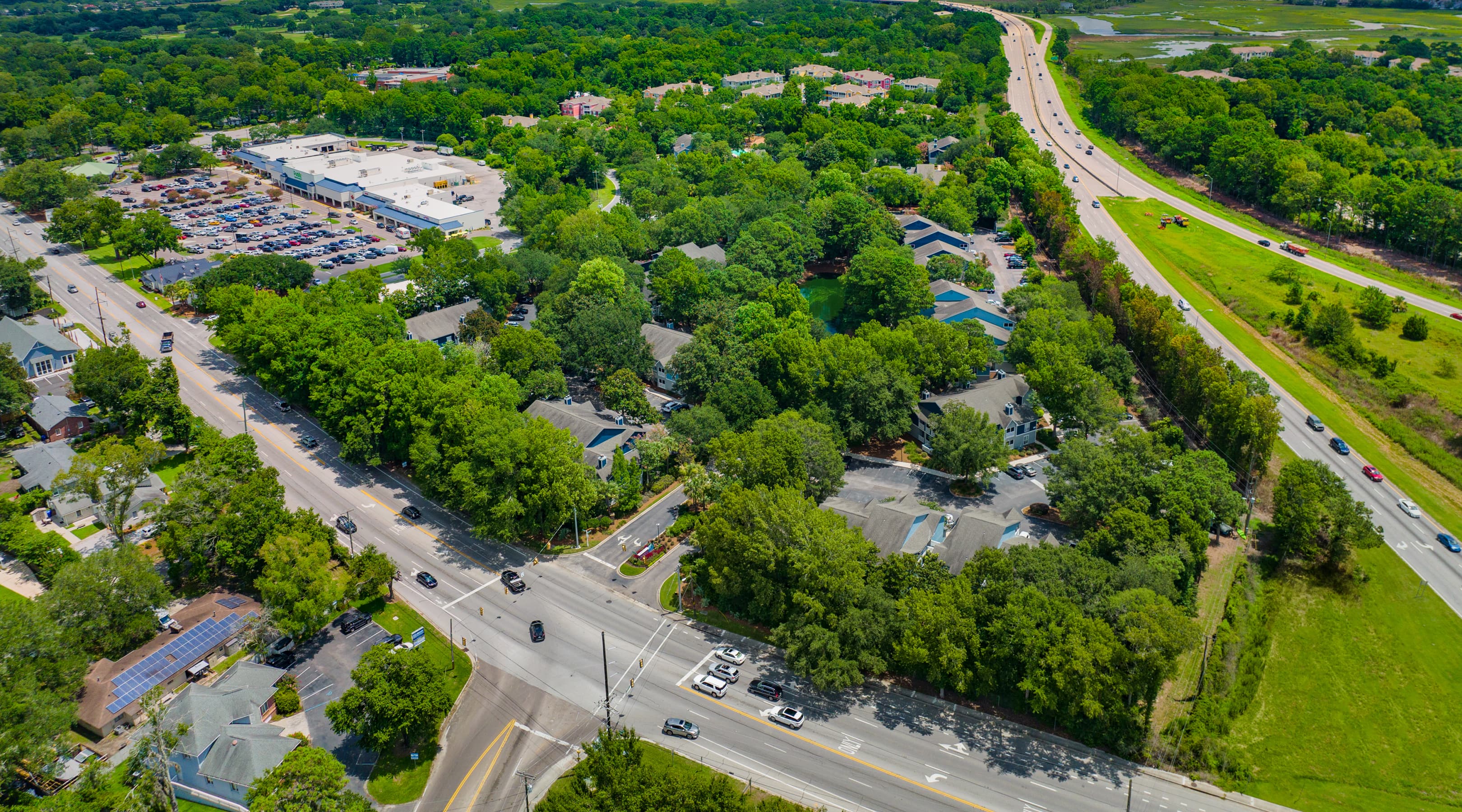 Aerial View at Quarterdeck at James Island in Charleston, SC