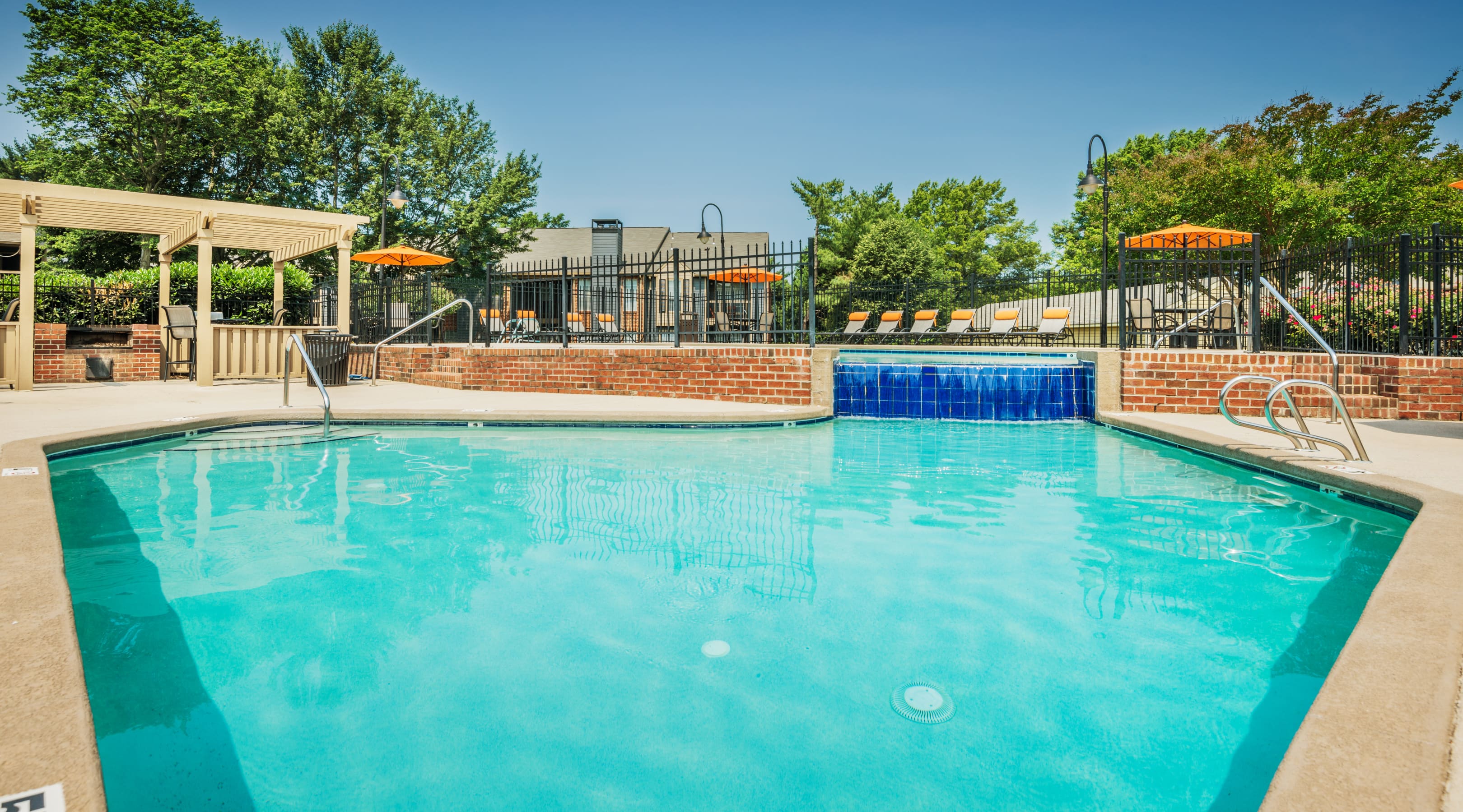 Pool at Colonial Village at Hampton Glen luxury apartment homes in Glen Allen, VA