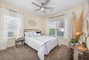 Bedroom at Station Square at Cosners Corner luxury apartment homes in Fredericksburg, VA