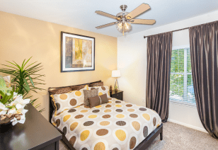 Bedroom at MAA Legacy Pines luxury apartment homes in Houston, TX