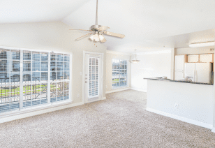 Living room at MAA Ranchstone luxury apartment homes in Houston, TX