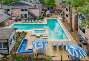 Pool area at MAA Valleywood in Houston, TX