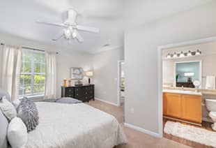 Bedroom at MAA Preserve luxury apartment homes in Raleigh, NC
