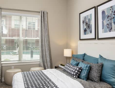 Bedroom at Colonial Reserve at South End luxury apartment homes in Charlotte, NC
