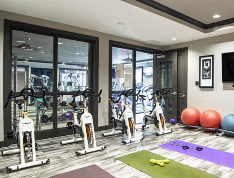 Yoga Room at Colonial Reserve at South End luxury apartment homes in Charlotte, NC