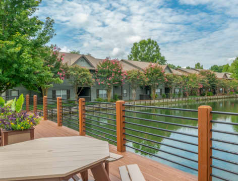Patio at Hamilton Pointe luxury apartment homes in Chattanooga, TN