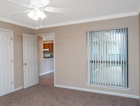 Master bedroom at Park Estate luxury apartment homes in Memphis, TN