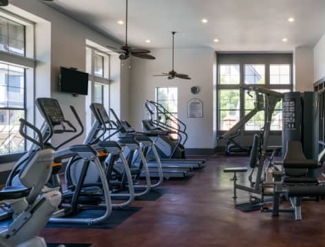 Fitness center at Birchall at Ross Bridge luxury apartment homes in Birmingham AL