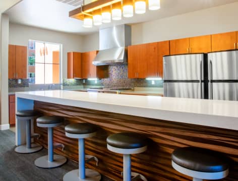 Rec Room Kitchen at MAA Skysong luxury apartment homes in Phoenix, AZ