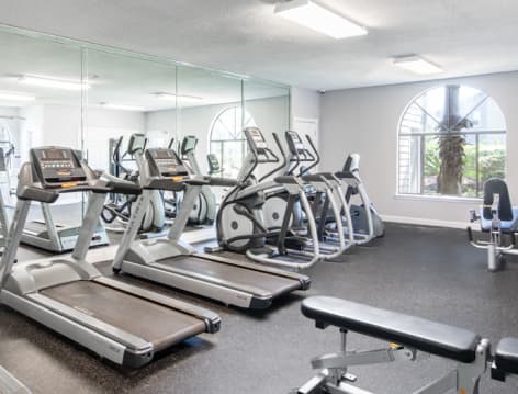 Fitness center at Woodhollow luxury apartment homes in Jacksonville, FL