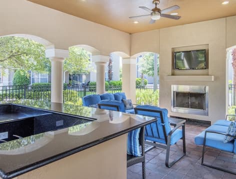 Outside kitchen at MAA Windermere luxury apartment homes in Orlando, FL