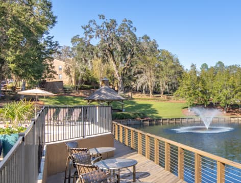 Pond at The Paddock Club Tallahassee luxury apartment homes in Tallahassee, FL