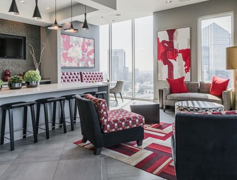 Clubhouse at High Rise at Post Alexander luxury apartment homes in Atlanta, GA