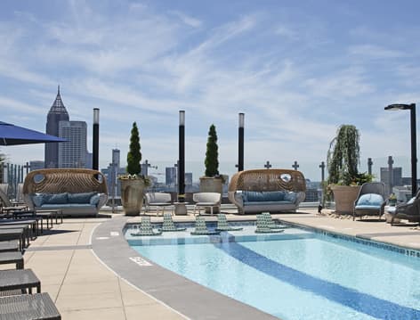 Pool at Post Midtown luxury apartment homes in Atlanta, GA