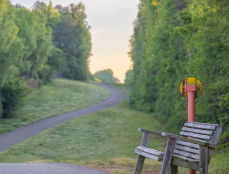 Walking Trail at Post Riverside luxury apartment homes in Atlanta , GA