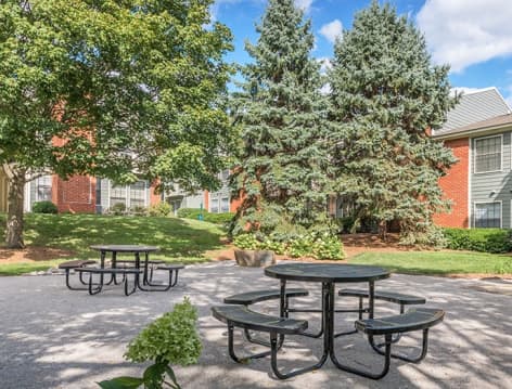 Grill area at The Mansion luxury apartment homes in Lexington, KY