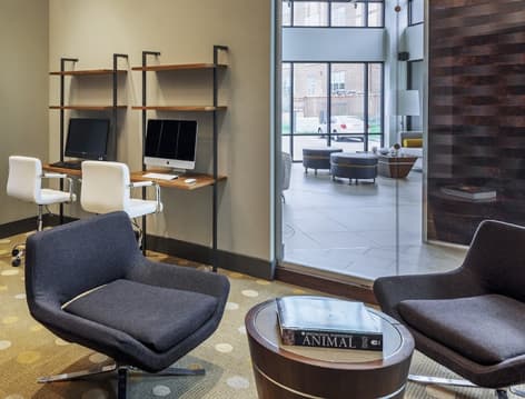 Business Center at Market Station luxury apartment homes in Kansas City, MO