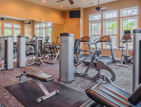 Fitness Center at Colonial Grand at Huntersville luxury apartment homes in Charlotte, NC