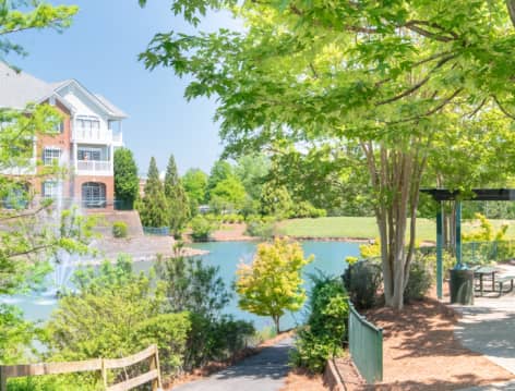 Lake view at MAA Ballantyne luxury apartment homes in Charlotte, NC