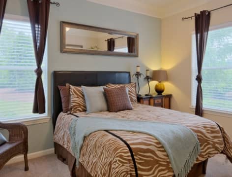 Bedroom at MAA Cornelius luxury apartment homes in Charlotte, NC