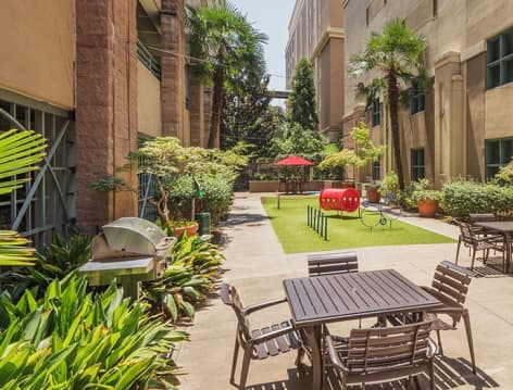 Grill Area and Dog Park at MAA Gateway luxury apartment homes in Charlotte, NC