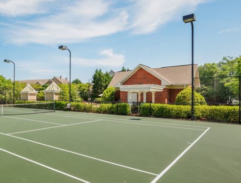 Tennis Court at The Lake at University luxury apartment homes in Charlotte, NC
