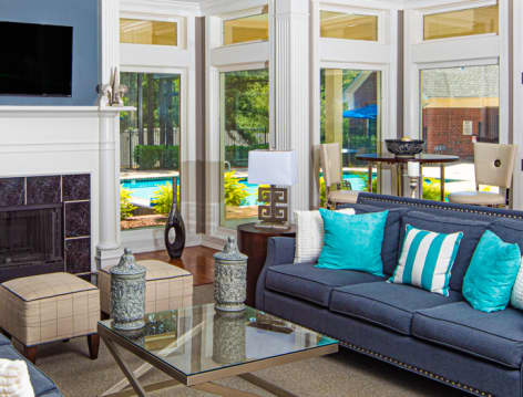 Clubhouse at MAA Crabtree Valley luxury apartment homes in Raleigh, NC