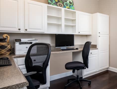 Business center at MAA Preserve luxury apartment homes in Raleigh, NC