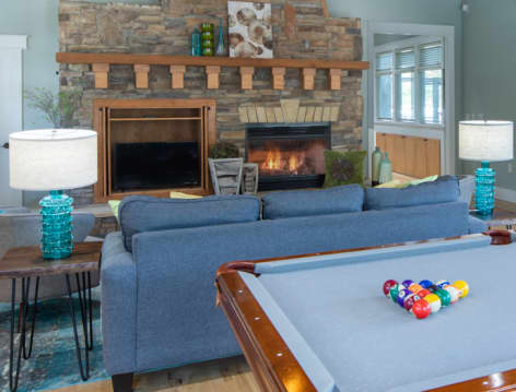 Pool table at MAA Trinity luxury apartment homes in Raliegh, NC