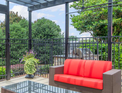 Outdoor Fireplace at Howell Commons luxury apartment homes in Greenville, SC