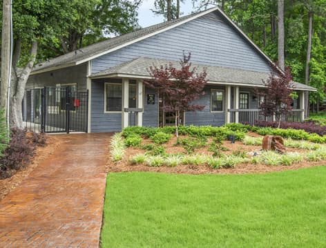 Clubhouse Exterior at Spring Creek luxury apartment homes in Greenville, SC