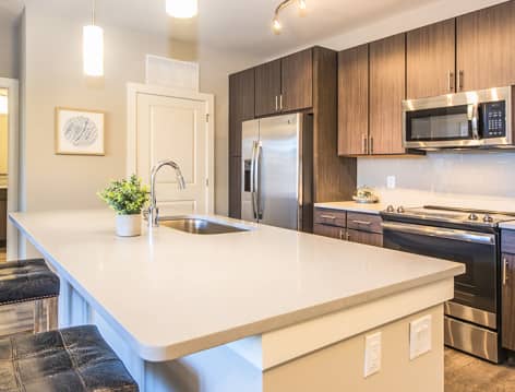 Kitchen at The Greene luxury apartment homes in Greenville, SC